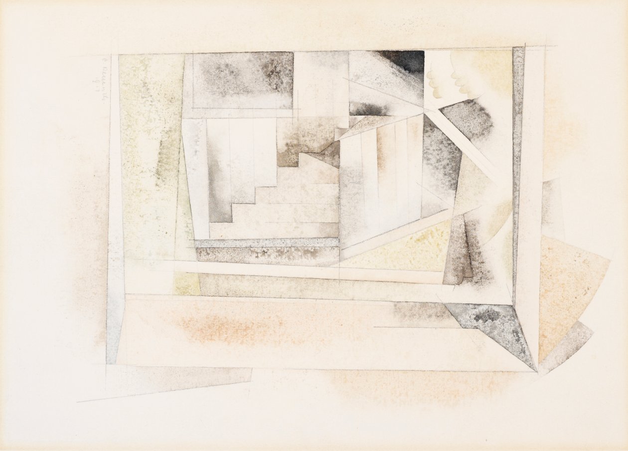 Bermuda, Stairway, 1917 (wc på papper) av Charles Demuth