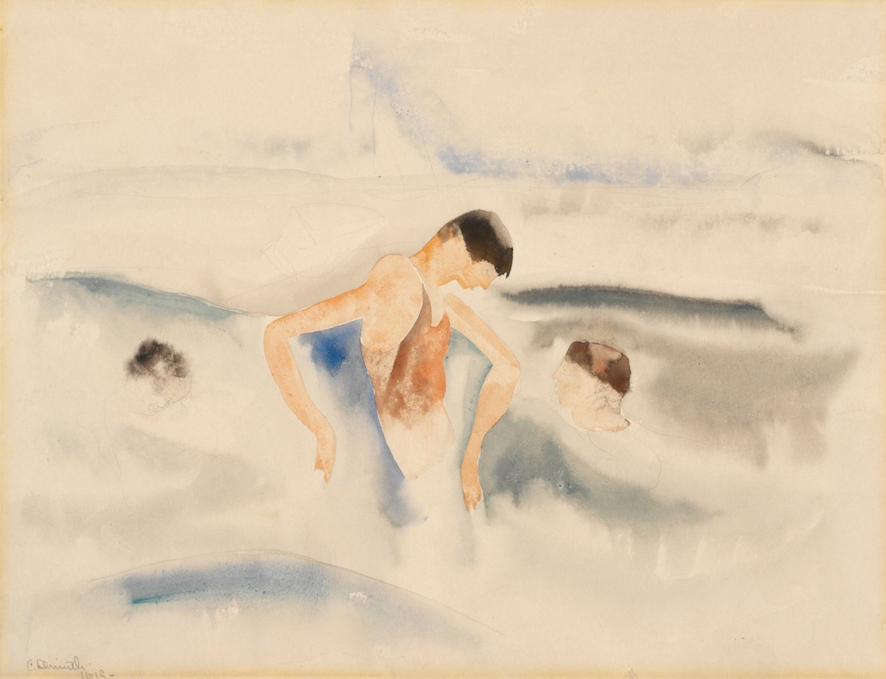 Tre figurer i vatten av Charles Demuth