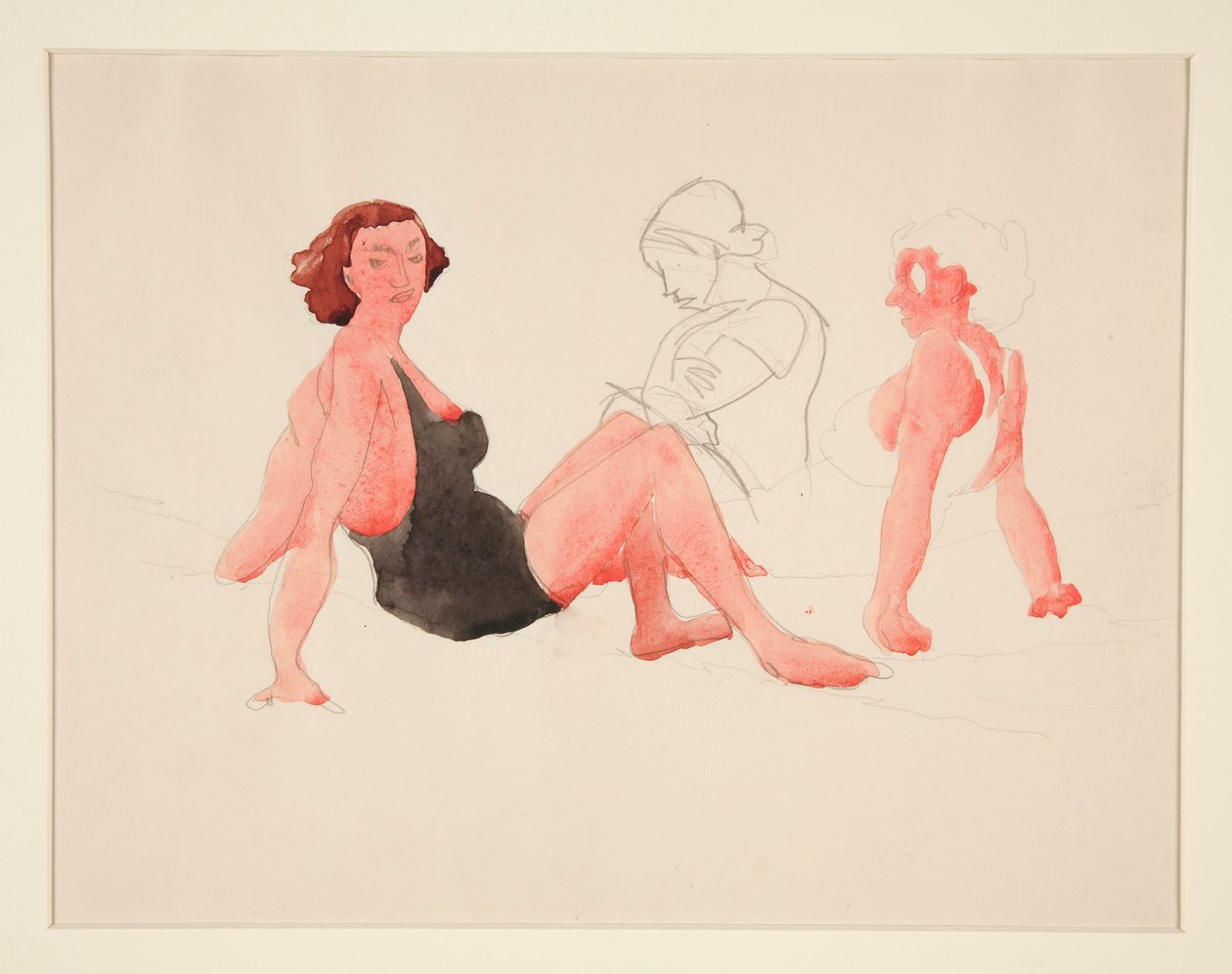 Tre kvinnor på stranden, Provincetown av Charles Demuth