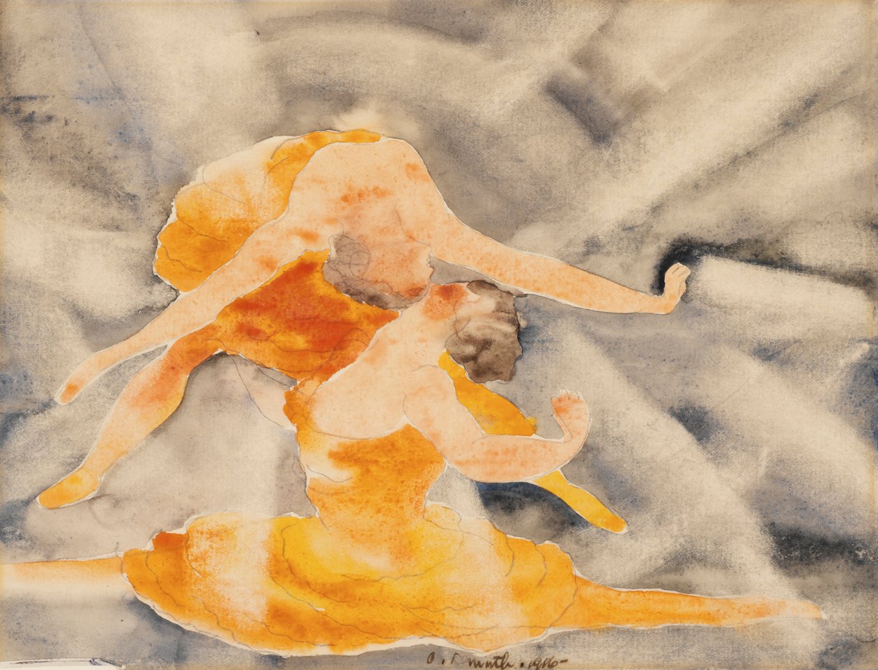 Två kvinnliga akrobater av Charles Demuth