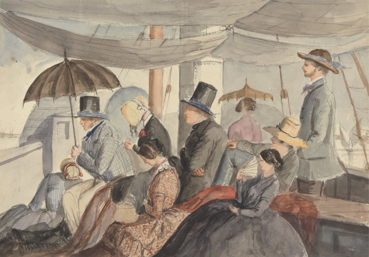 Passagerare ombord på Nile-ångaren av Charles Dyce