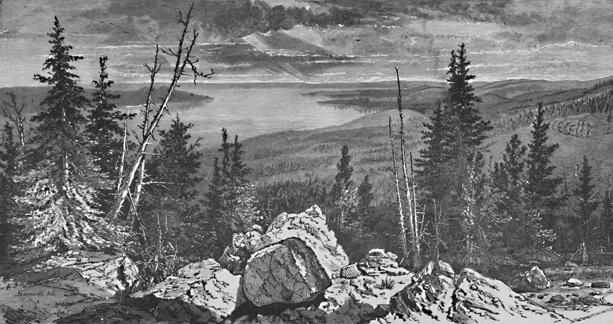 Yellowstone Lake, 1883 av Charles E. H. Bonwill