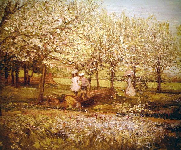 The Orchard (olja på duk) av Charles Edward Conder