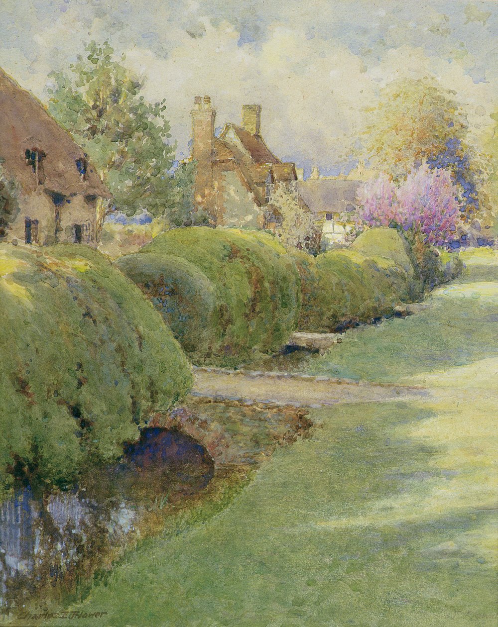 The Box Hedge, Warborough, Oxon av Charles Edwin Flower