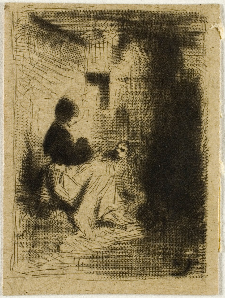 En kvinna och hennes barn av Charles Emile Jacque