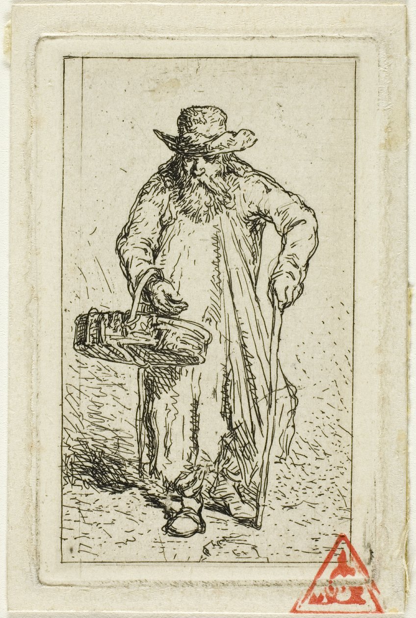 Tiggare med korg av Charles Emile Jacque