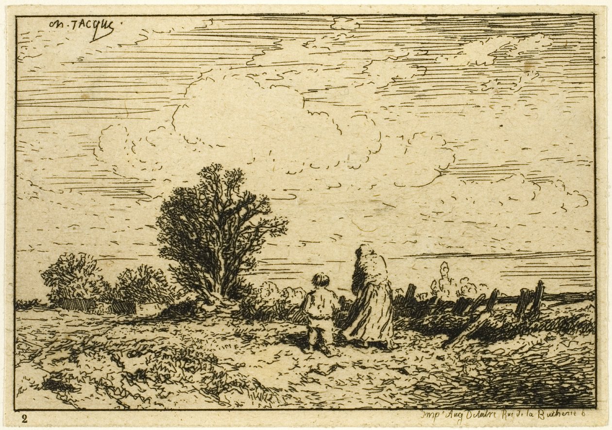 Korsar ängen av Charles Emile Jacque