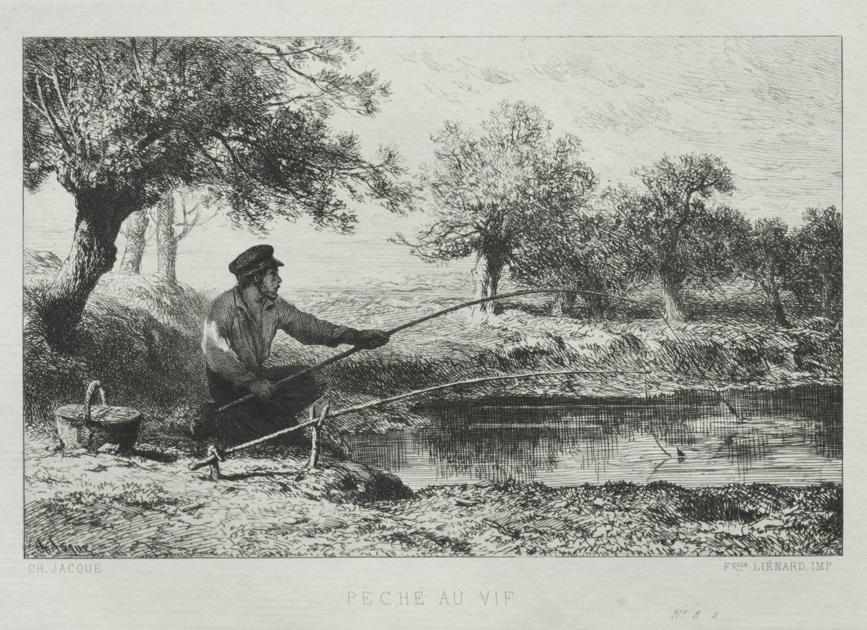 Fiske av Charles Emile Jacque