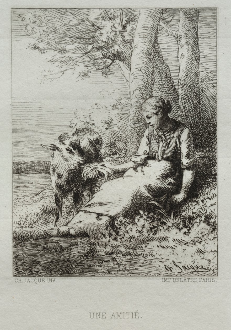 Vänskap av Charles Emile Jacque