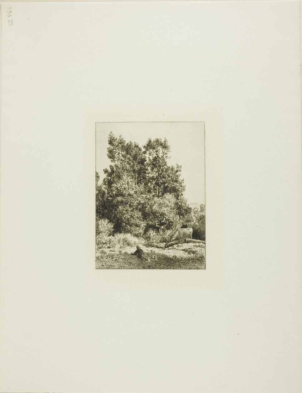 Landskap med koherde av Charles Emile Jacque