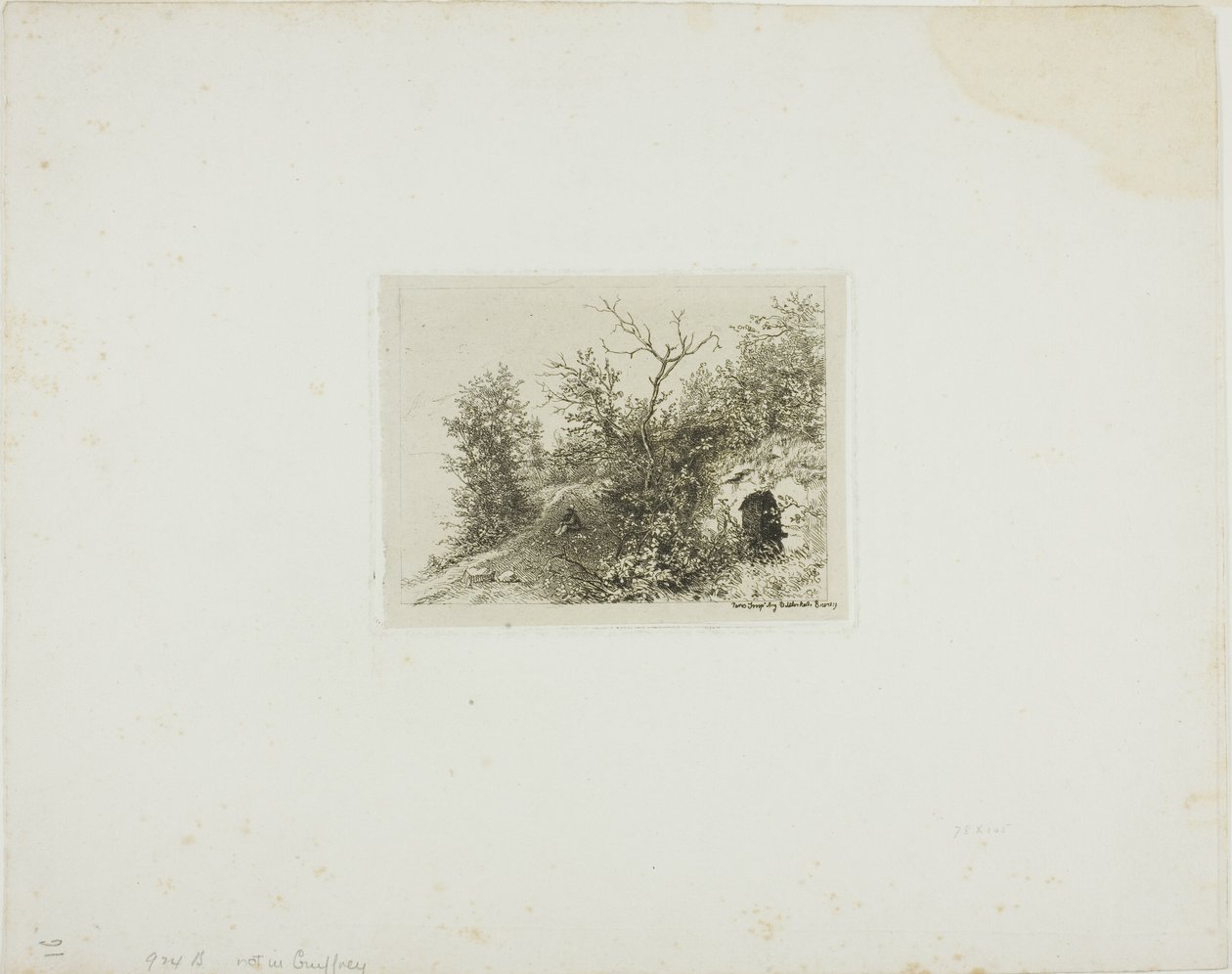 Man sittande på en kulle av Charles Emile Jacque