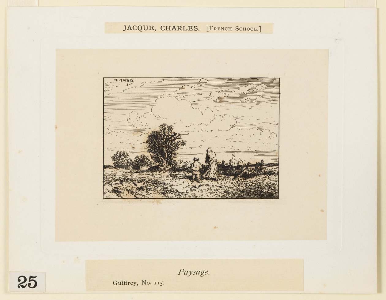 Landskap av Charles Emile Jacque