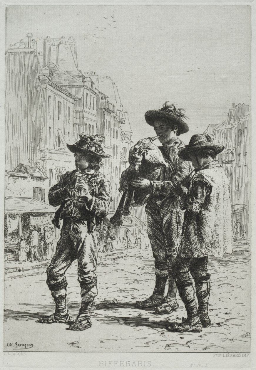 Pifferaris av Charles Emile Jacque