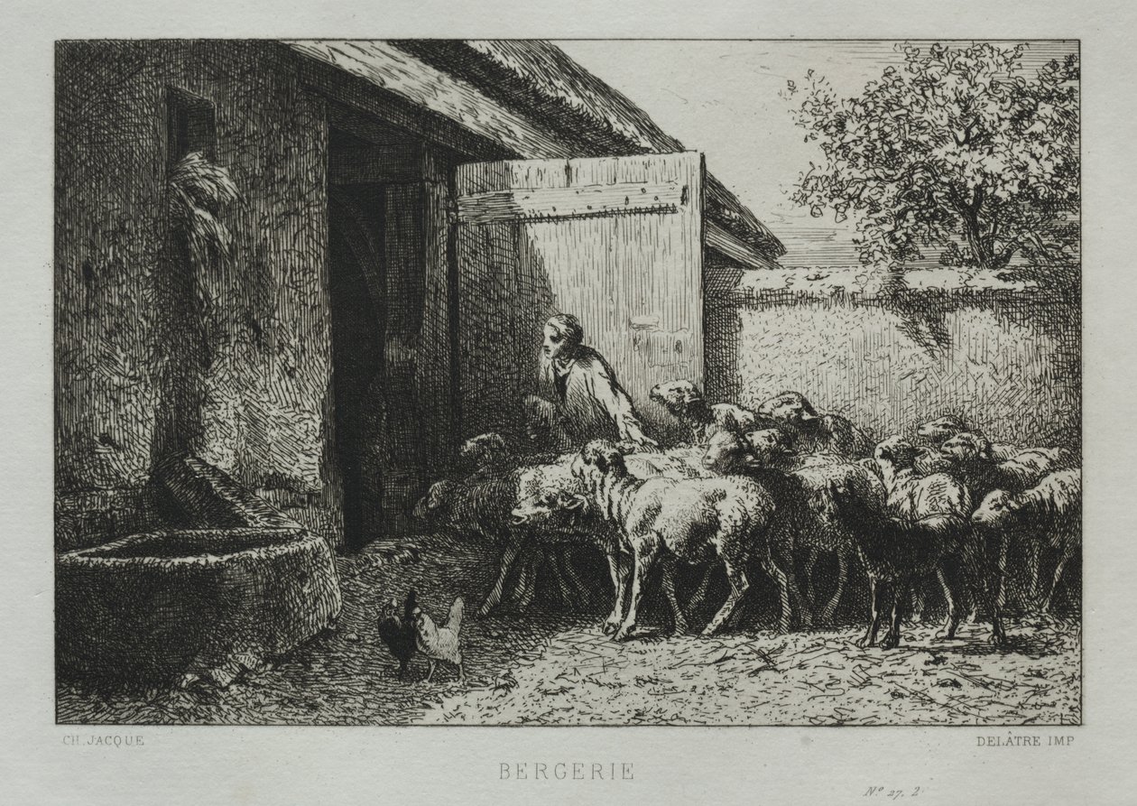 Fårfålla av Charles Emile Jacque