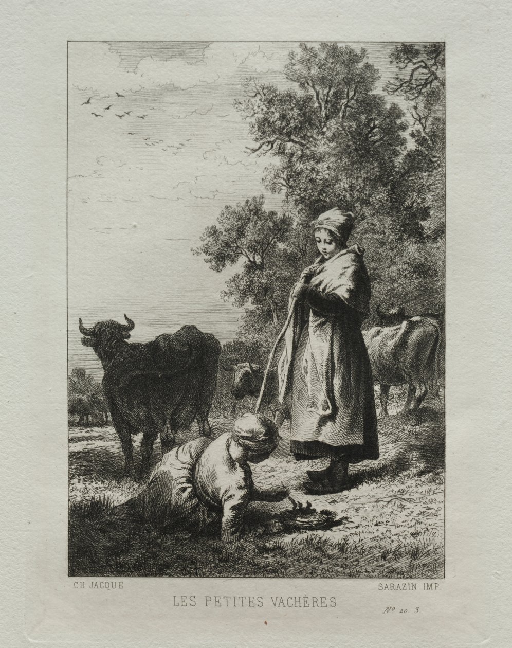 De små koherdarna av Charles Emile Jacque