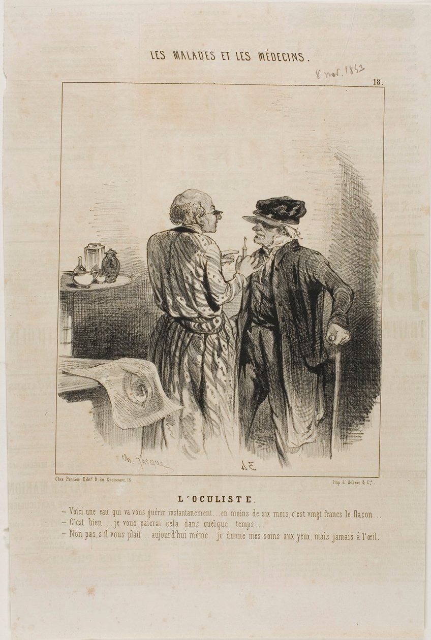 The Oculist (skylt 18) av Charles Emile Jacque