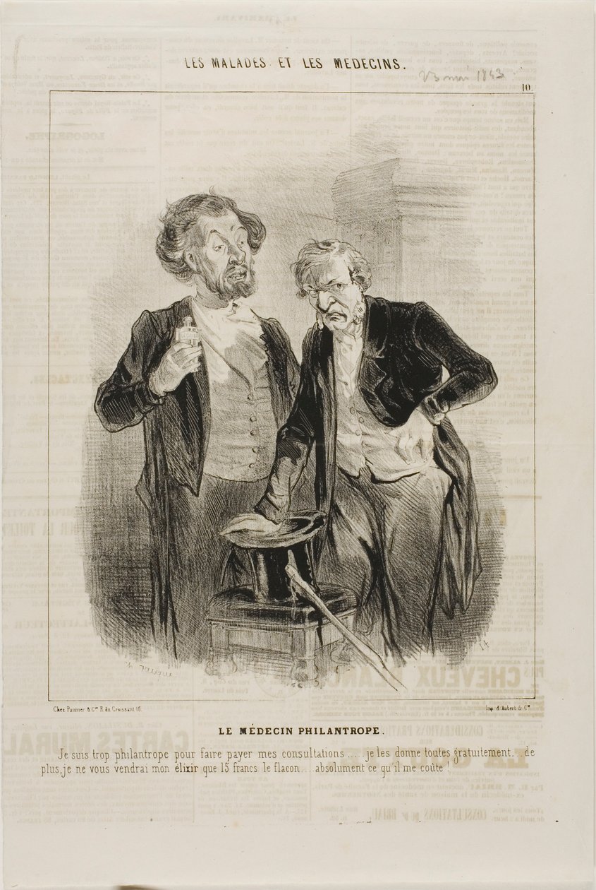 Den filantropiske doktorn (skylt 10) av Charles Emile Jacque