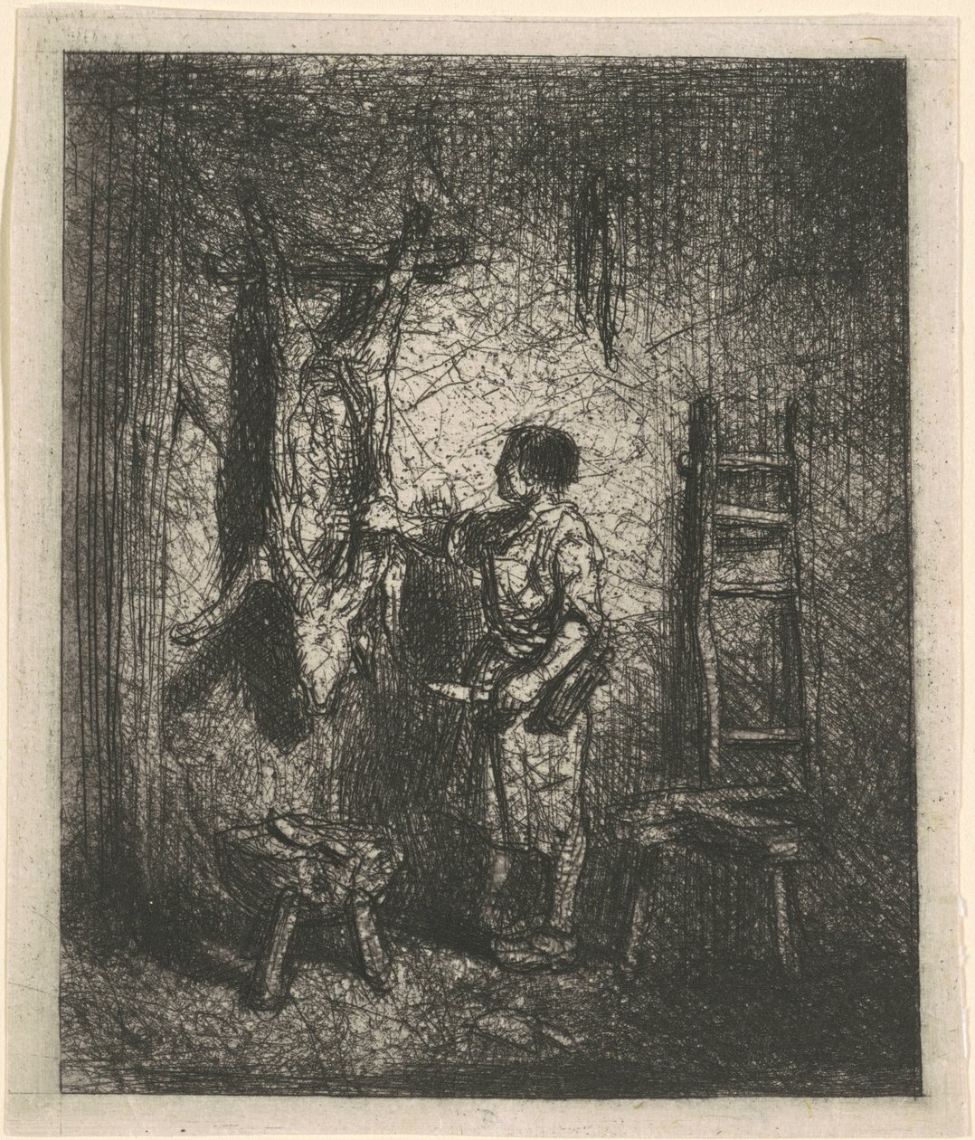 Grisslaktaren av Charles Emile Jacque