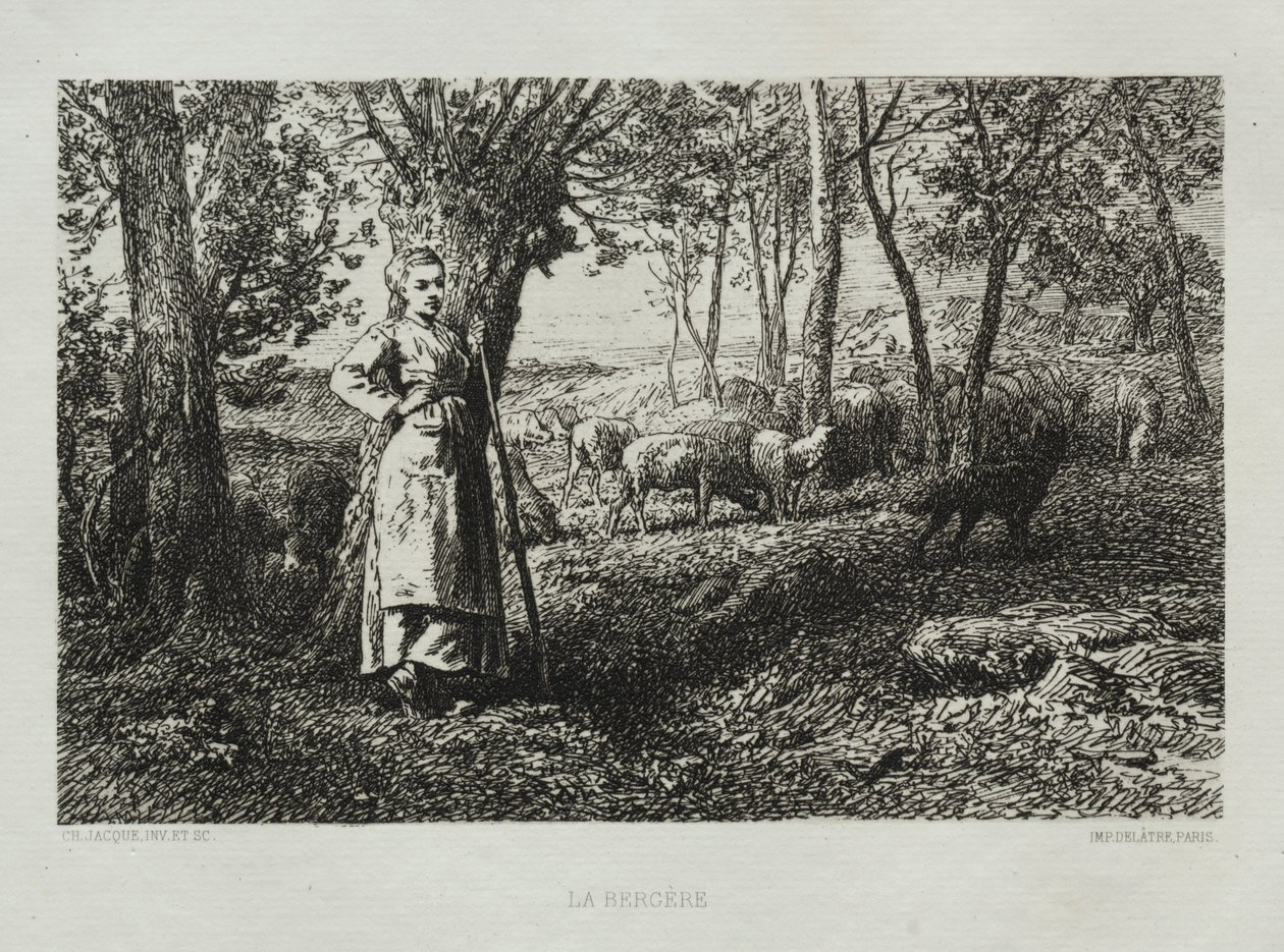 Herdinnan av Charles Emile Jacque