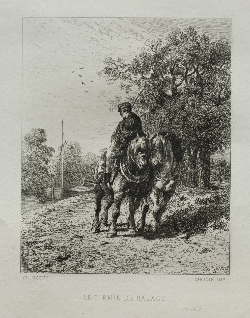 Bogservägen av Charles Emile Jacque