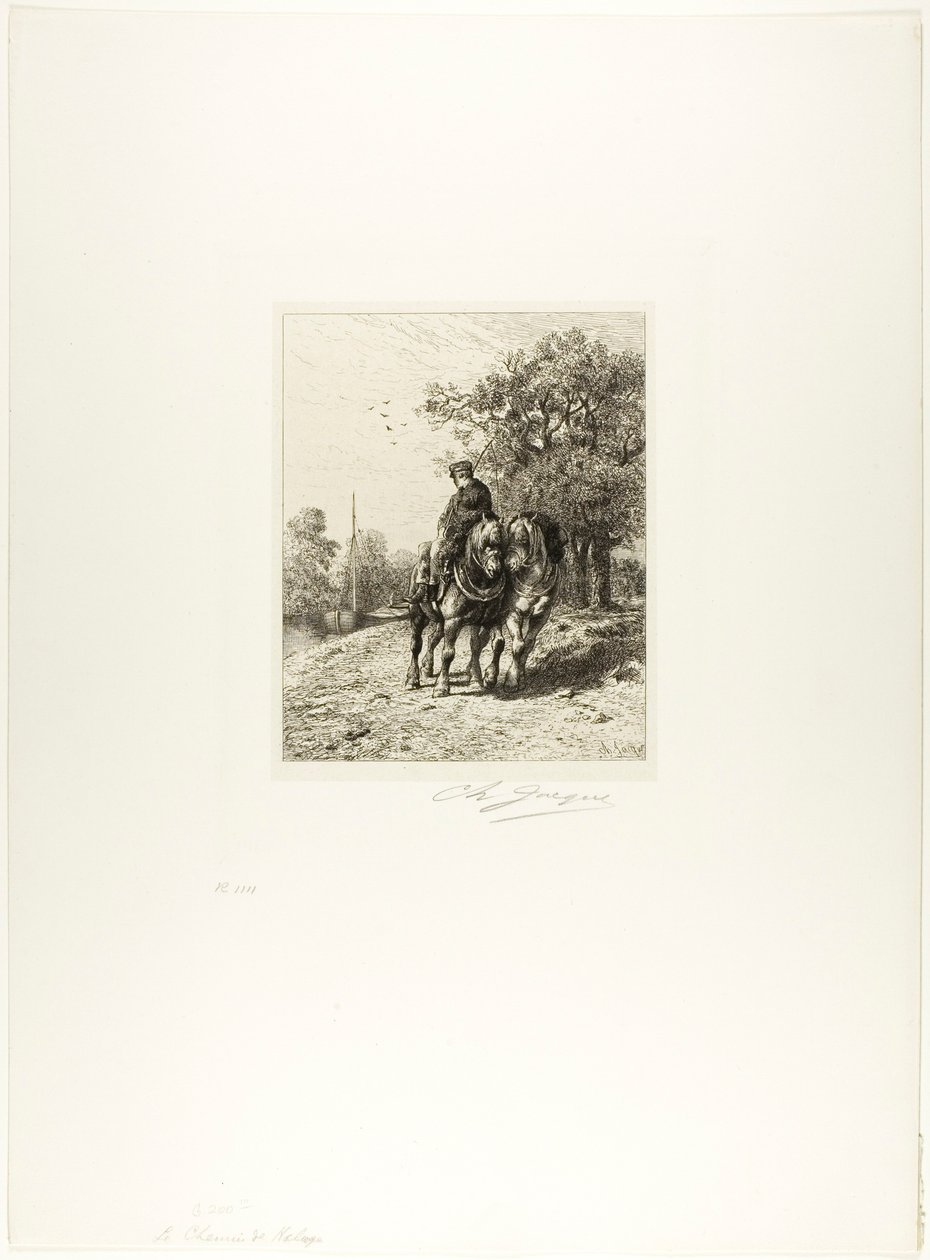 Dragvägen av Charles Emile Jacque