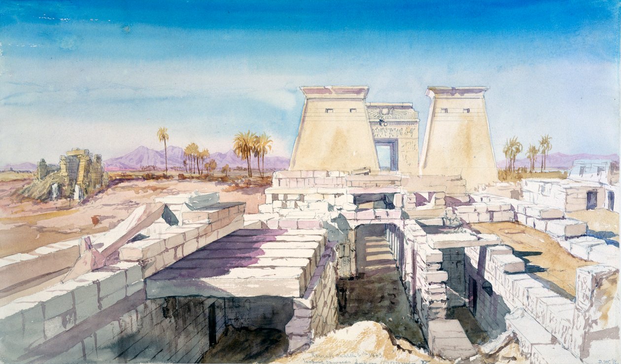 Karnak, Egypten, 1863 av Charles Émile de Tournemine