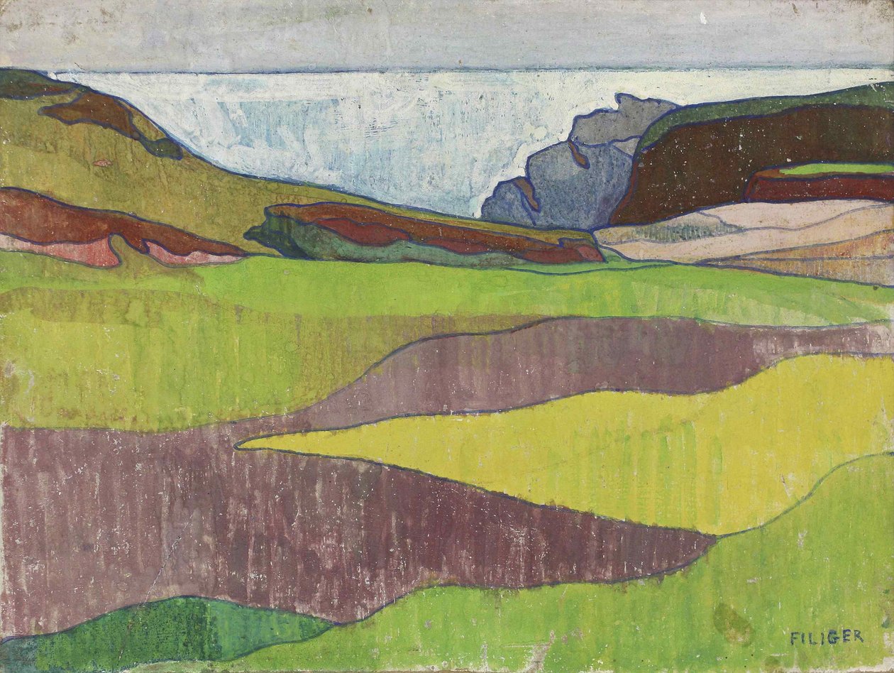Stenigt landskap, Le Pouldu, ca 1891. av Charles Filiger