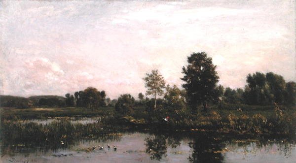 En kurva i floden Oise av Charles Francois Daubigny