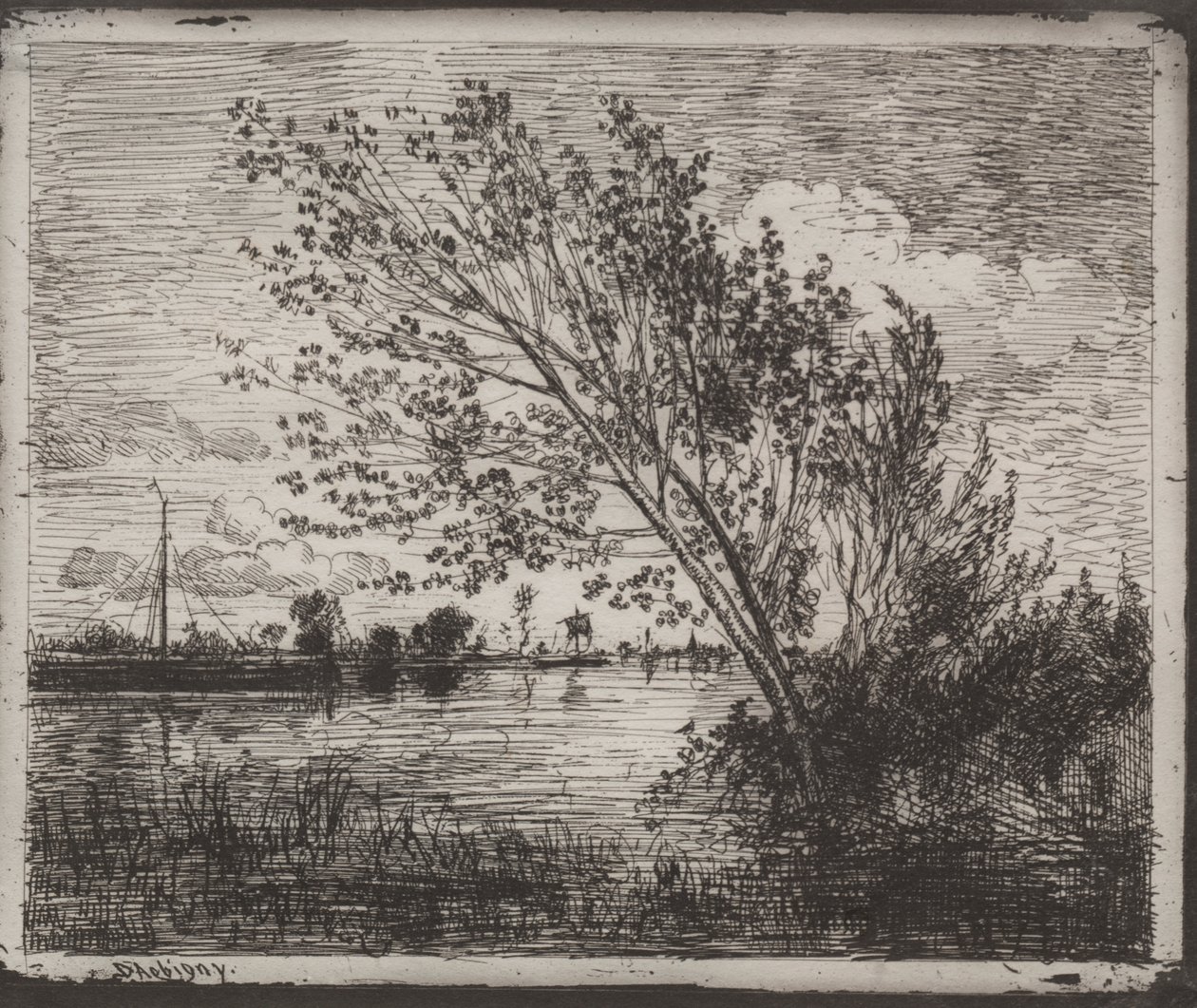 Ett kluster av alrar av Charles Francois Daubigny