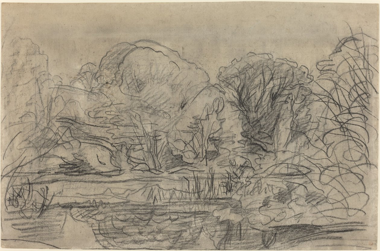 En skogsdamm av Charles Francois Daubigny