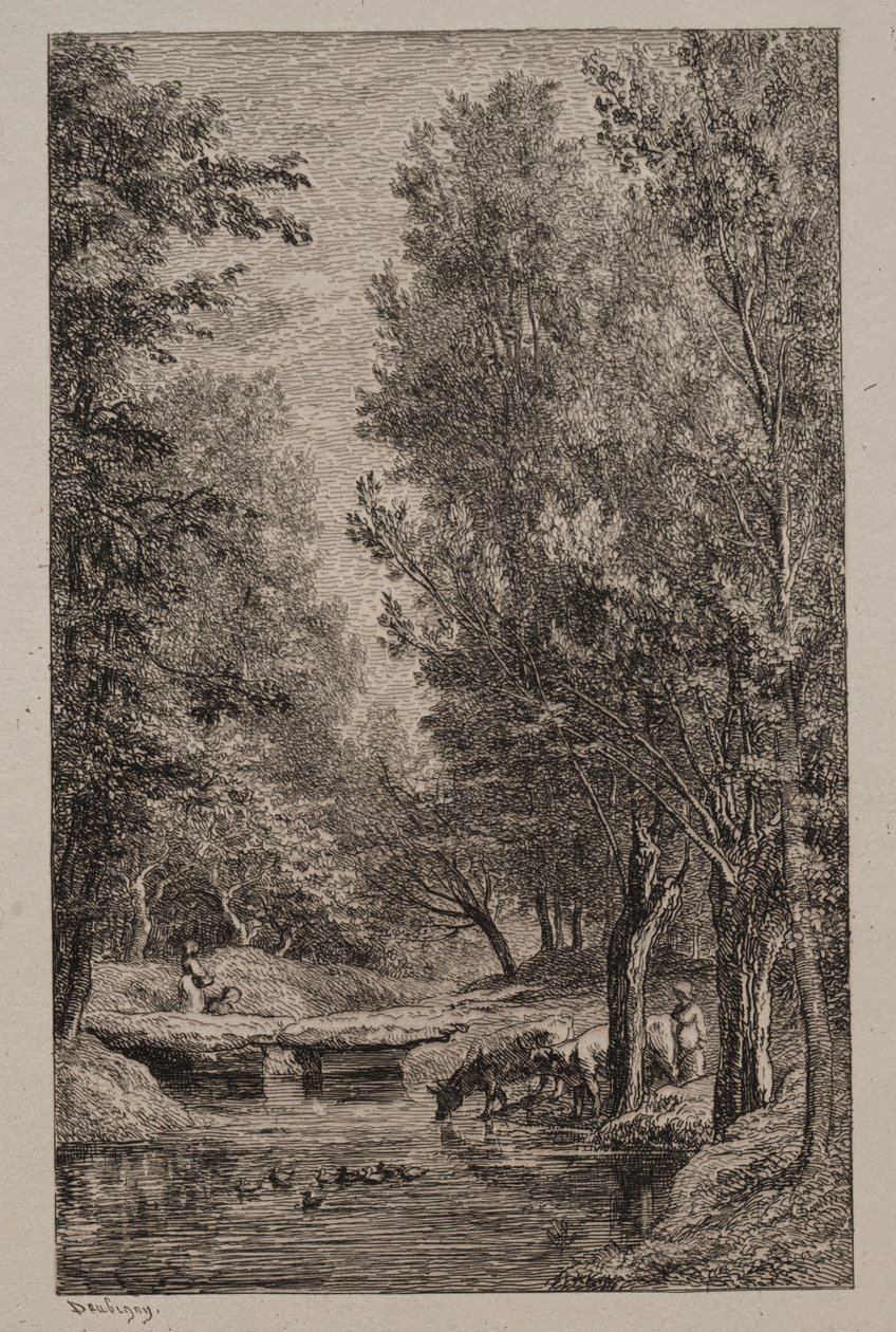 Bäck i Val Mondois av Charles Francois Daubigny