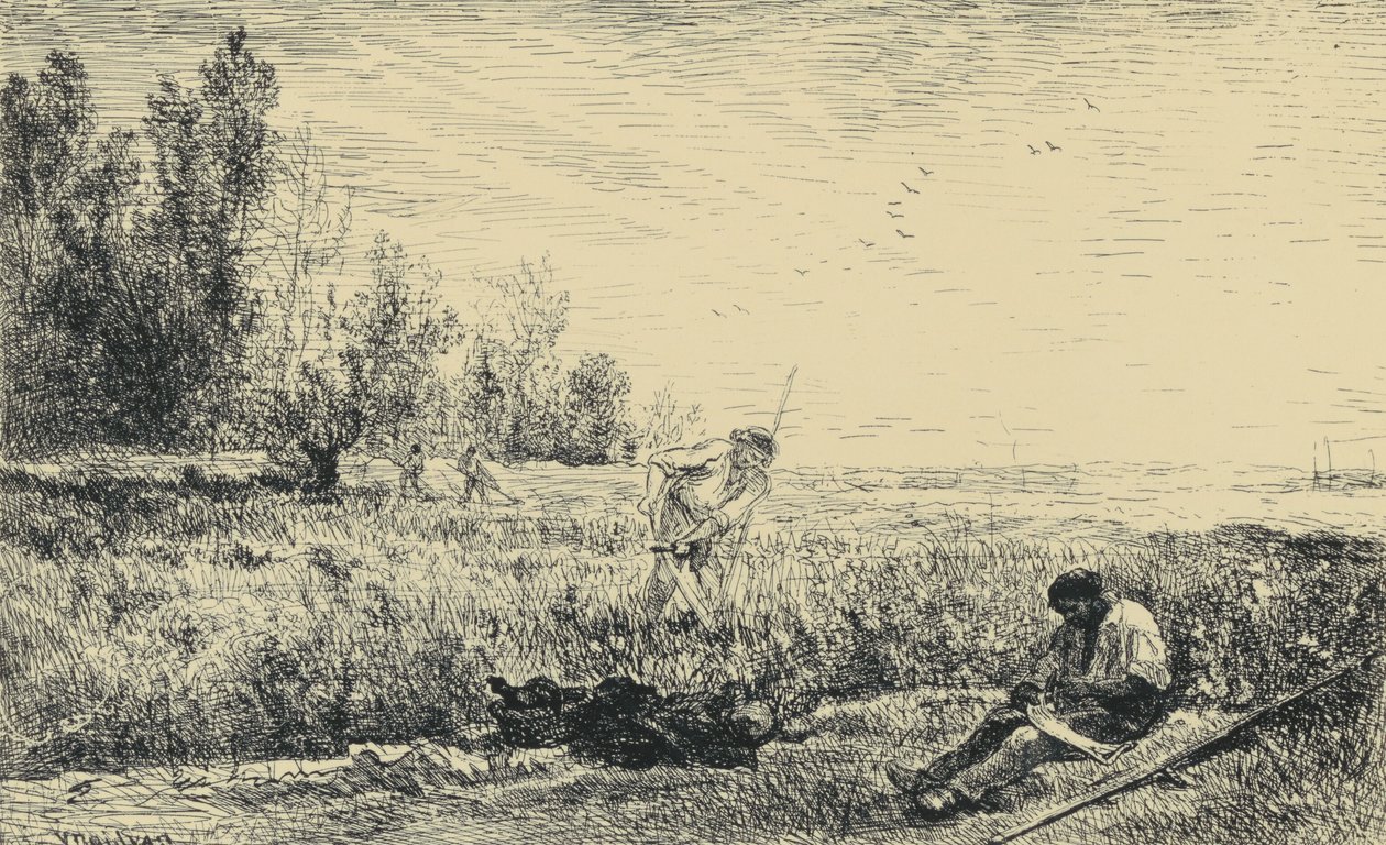 La Fenaison av Charles Francois Daubigny