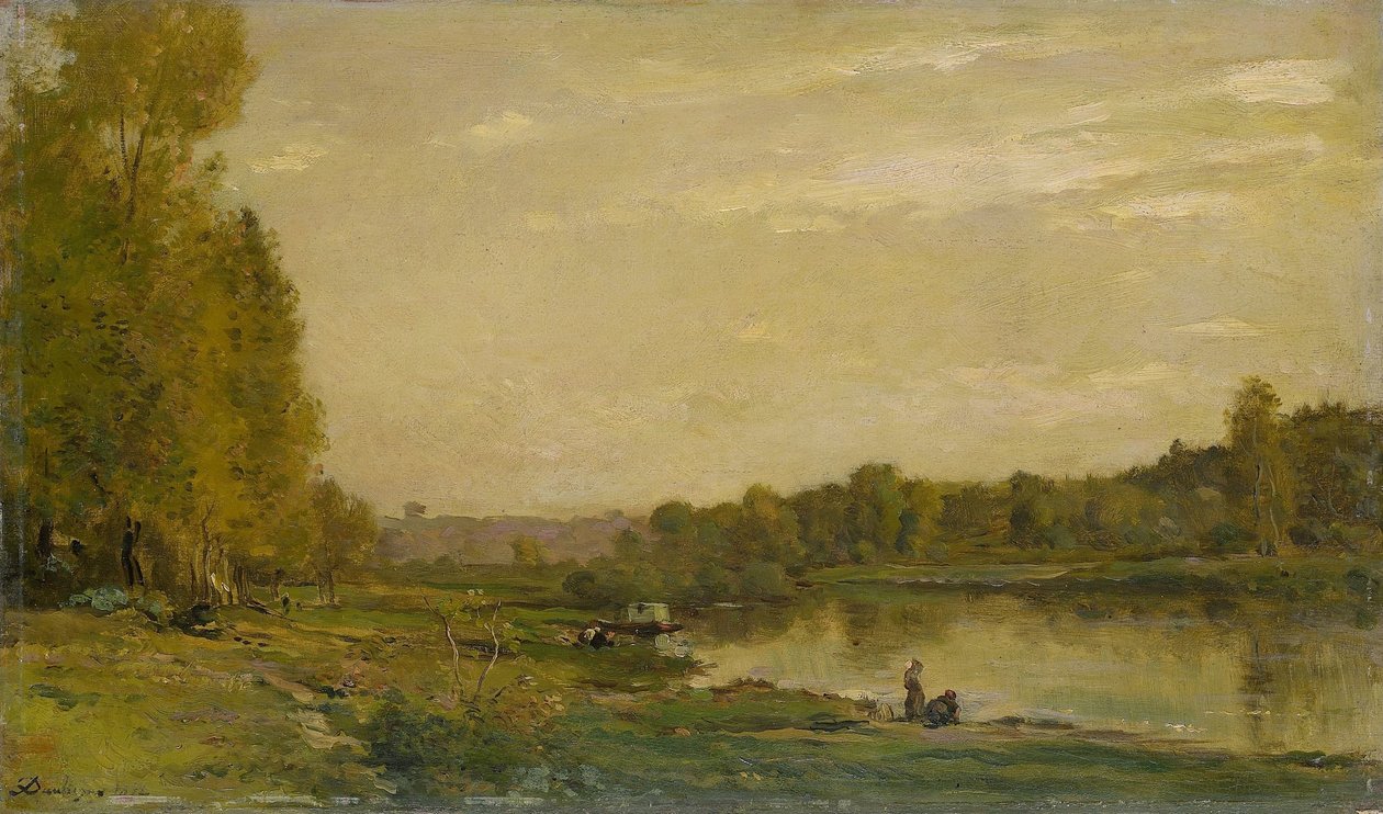 Landskap på Oise av Charles Francois Daubigny