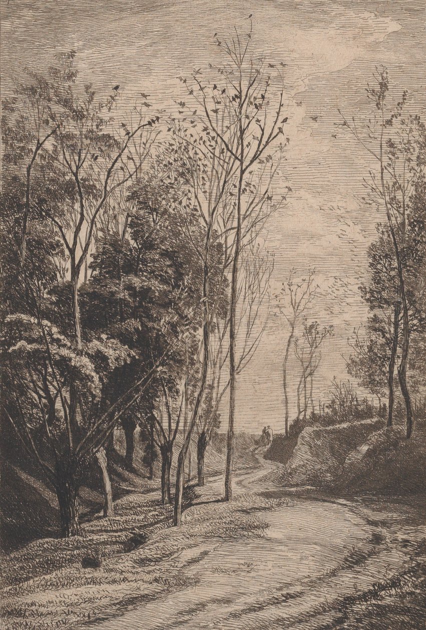 Små fåglar, 1850. av Charles Francois Daubigny
