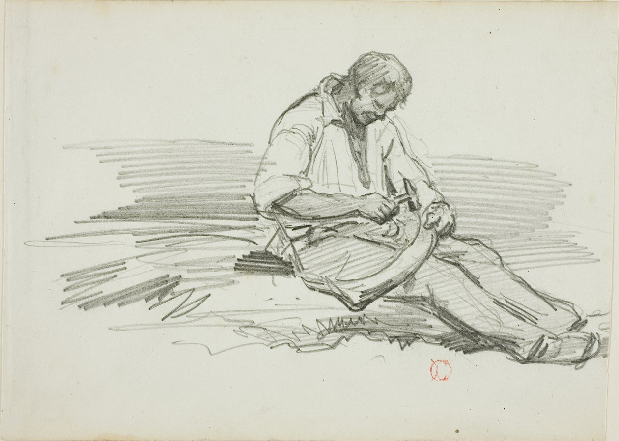 Man lagar lie av Charles Francois Daubigny