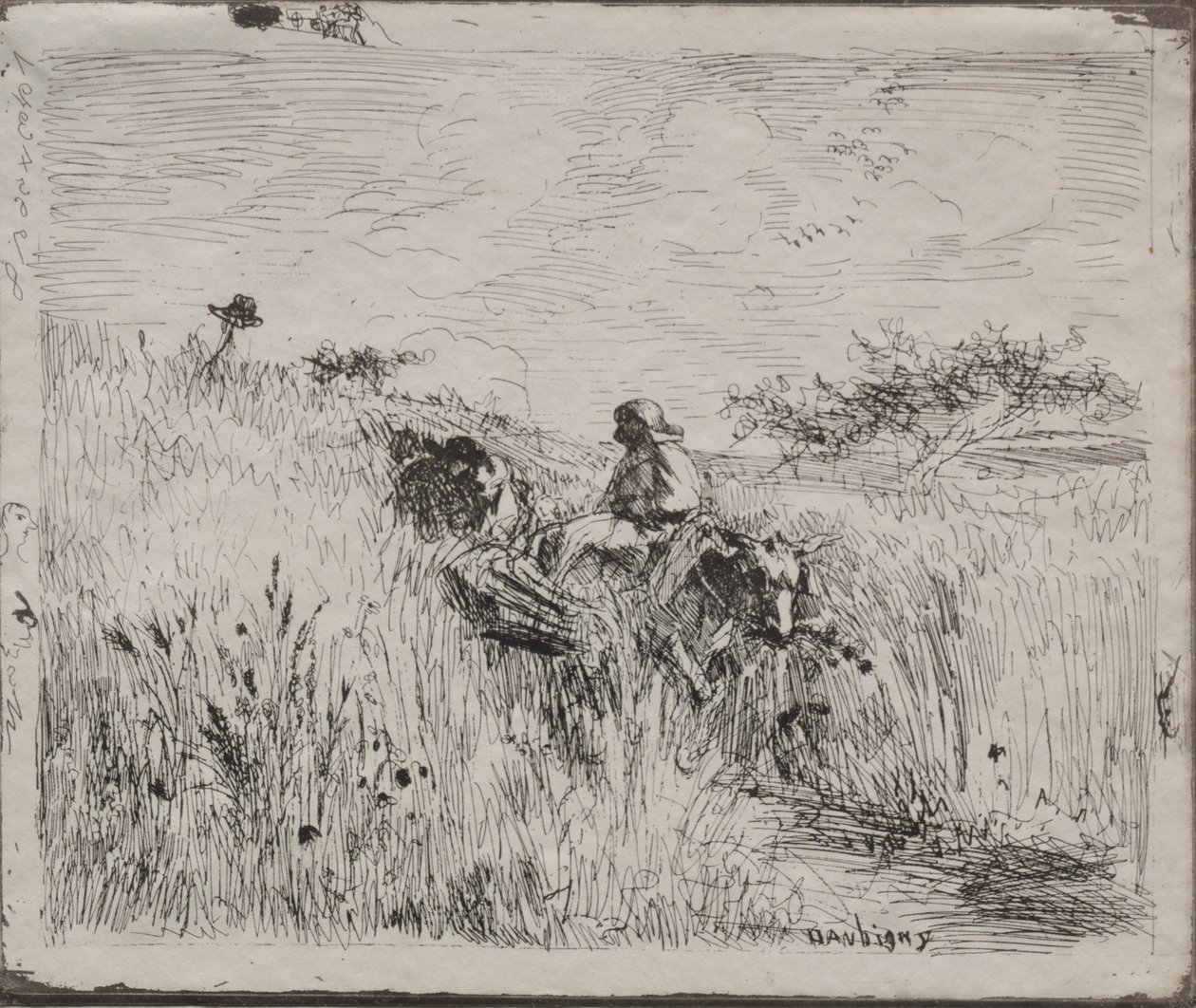 Vägen genom spannmålsfältet av Charles Francois Daubigny