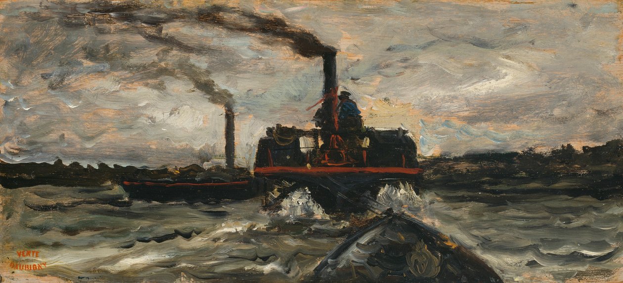 Båt på floden av Charles Francois Daubigny
