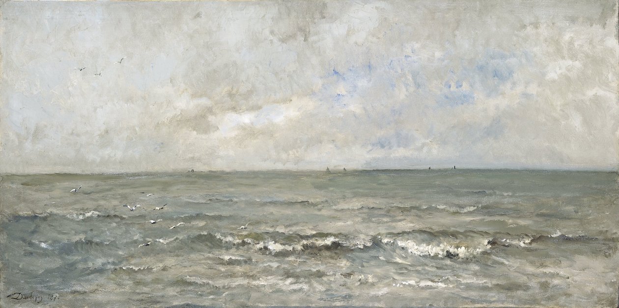 Havslandskap av Charles Francois Daubigny