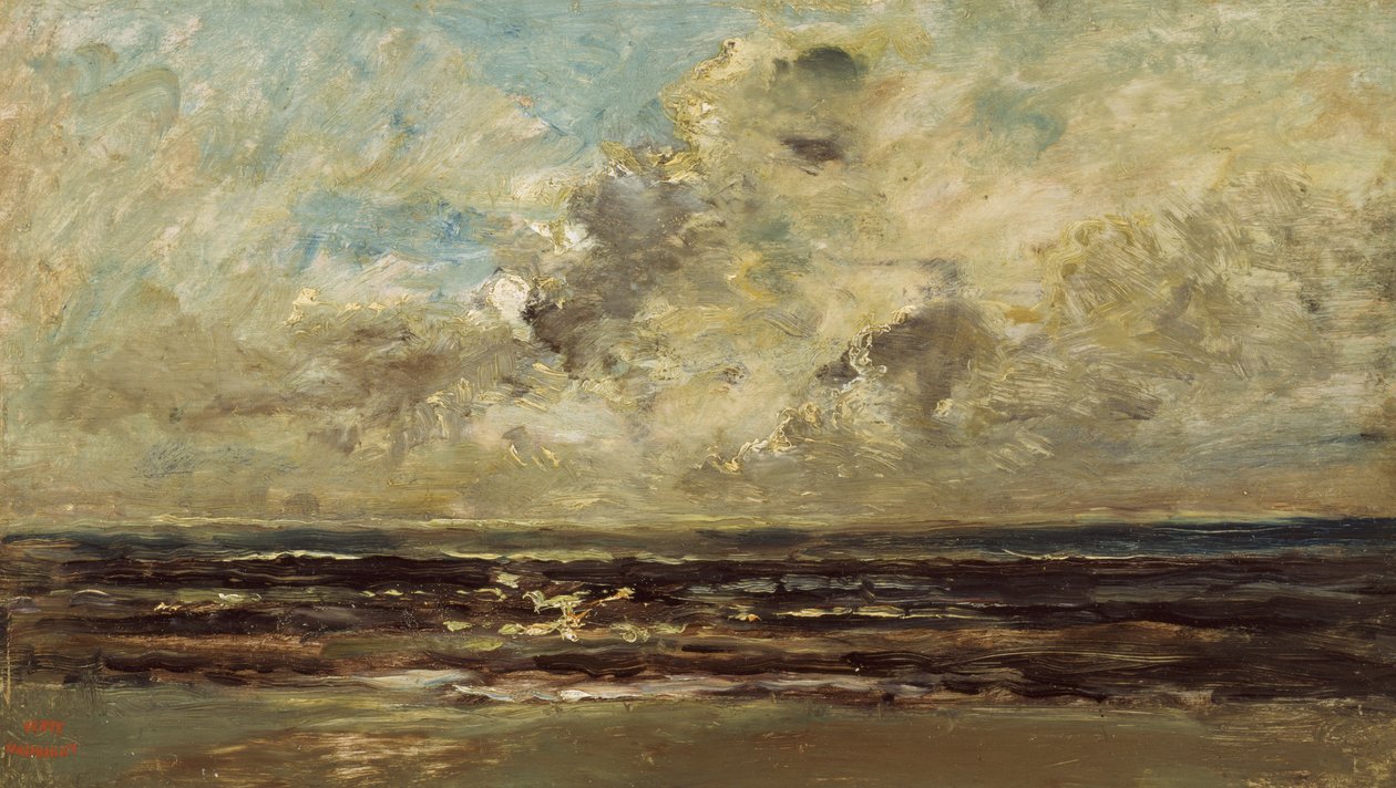 Havslandskap vid Villerville av Charles Francois Daubigny