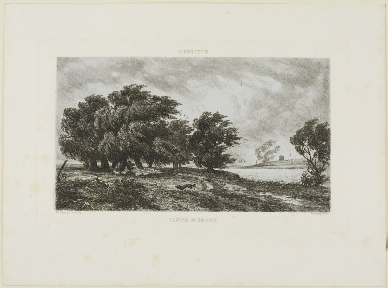 Stormigt väder av Charles Francois Daubigny
