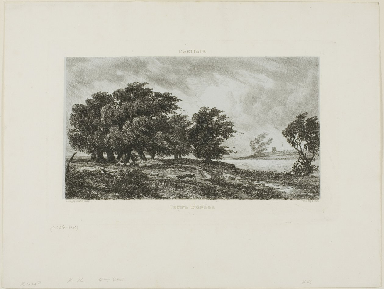 Stormigt väder av Charles Francois Daubigny