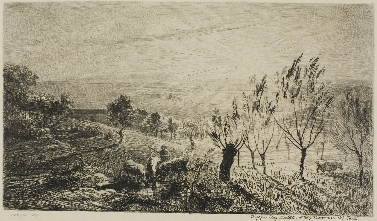 Soluppgång av Charles Francois Daubigny