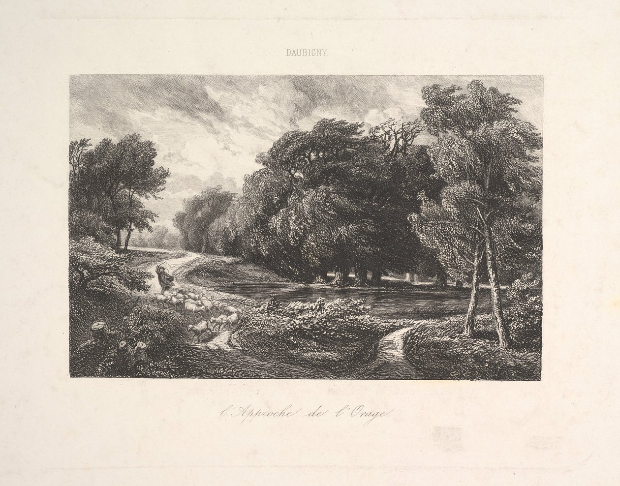 Den annalkande stormen, 1844. av Charles Francois Daubigny