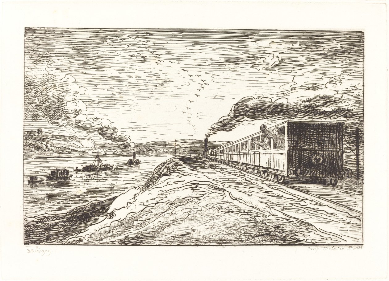 Avgången (Le Depart) av Charles Francois Daubigny