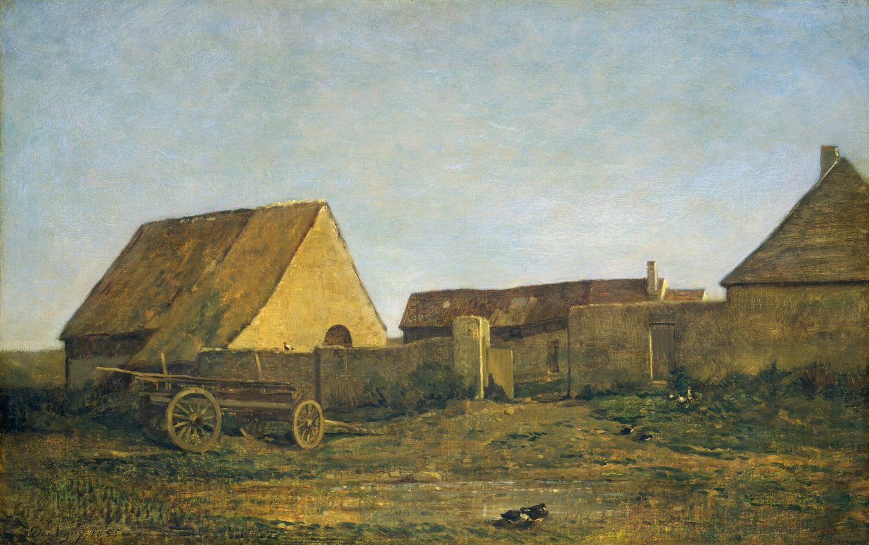 Gården, 1855. av Charles Francois Daubigny