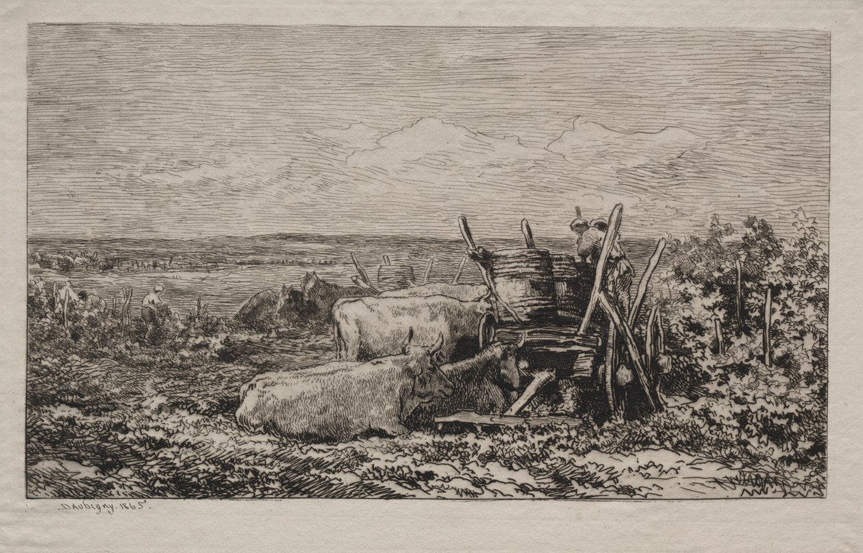 Druvskörden, 1865. av Charles Francois Daubigny