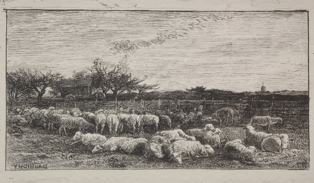 Det stora fårhuset av Charles Francois Daubigny