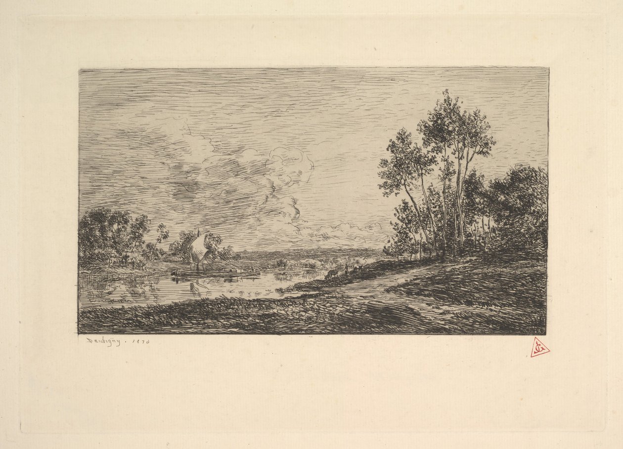 Seinen i Port Maurin, 1870. av Charles Francois Daubigny