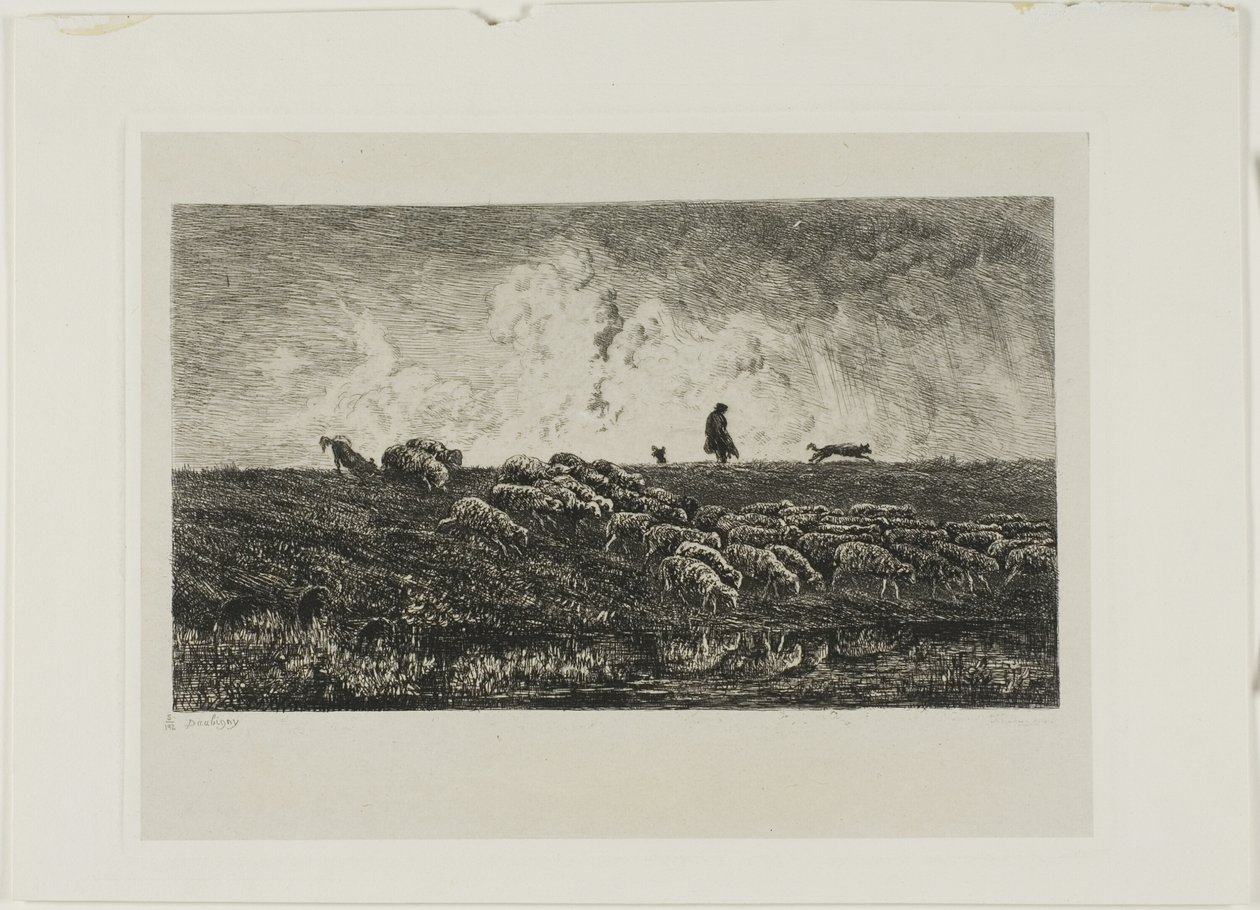 Duschen av Charles Francois Daubigny