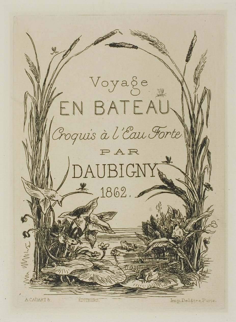 Titelsida-frontispice av albumet av Charles Francois Daubigny